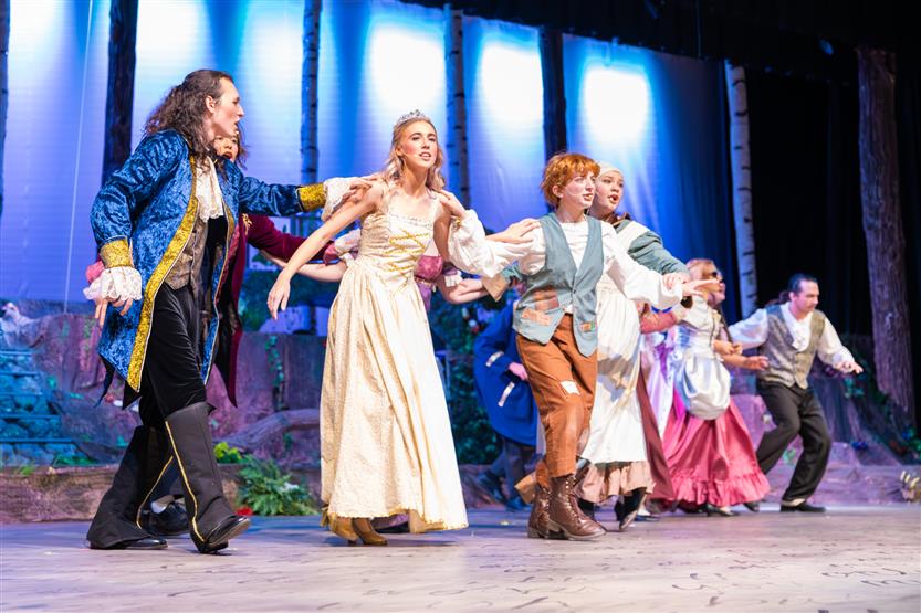 Students perform onstage